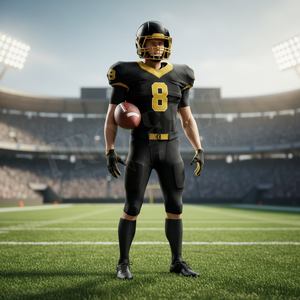 Solid Plain Color Breathable Quick Dry American Football Uniform <b>Set</b> Breathable Impact Protection Training Team Sports Jersey - Product Image 3