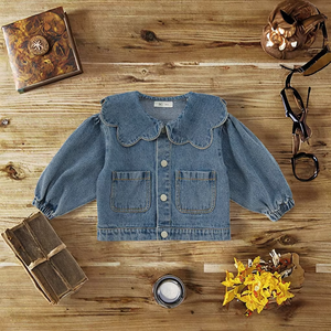 Manteau en jean décontracté printemps-automne pour bébés filles avec fermeture éclair brodée - Product Image 6