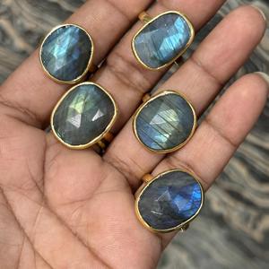 Latest Fashionable <b>Brass</b> <b>Rings</b> Wholesale Gemstone Bezel <b>Rings</b> for Women High quality Bulk Jewelry - Product Image 4