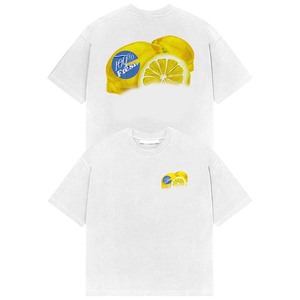 100% Cotton Men's T-Shirt Loose Fit Printed Men Oversized White Cotton 240 GSM T Shirt Lemon Graphic Puff Print Custom <b>Logo</b> - Product Image 1