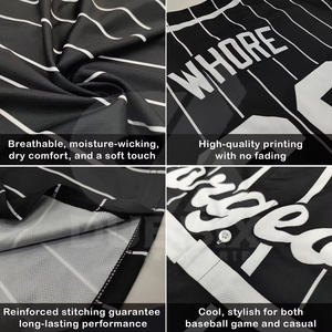 เสื้อเบสบอลไล่เฉดสีม่วงชมพูแบบสั่งทำพิเศษ ปี 2025 พร้อมแถบตกแต่งแบบกระดุม ชุดทีมสไตล์โปร ขายส่ง - Product Image 6