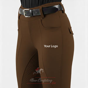Leggings d'équitation en gros pour femmes avec assise intégrale en silicone – Fabricant d'équipements équestres - Product Image 1