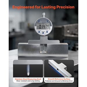 Misuratore di Profondità Digitale Elettronico da 0,22 Pollici con Risoluzione di 0,0005" e Convertitore di Unità di Precisione per Misurazioni - Product Image 5