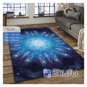 Vente en gros de tapis Shufu modernes à motifs abstraits de haute qualité, épais, lisses, antidérapants, lavables en machine pour le salon - Product Image 1