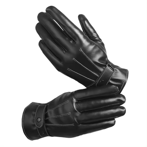 <b>Lady</b> Fashion <b>Leather</b> <b>Gloves</b> 100% Genuine <b>Leather</b> <b>Black</b> Winter <b>Gloves</b> Warm Woman Dressing <b>Gloves</b> - Product Image 6