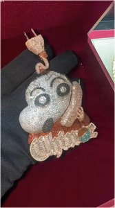 จี้ฮิปฮอปเงินแท้ 925 ขัดเงาสูง ประดับโมอิสซาไนต์แบบฝังขอบ ทนต่อการขีดข่วน ดีไซน์สั่งทำได้ ใส่ได้ทุกวัน เหมาะสำหรับงานปาร์ตี้ สำหรับทั้งชายและหญิง - Product Image 4