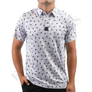 Camisetas de Golf Personalizadas con Logotipo, Duraderas, de Punto Sólido, Transpirables, Ligeras, de Manga Corta, Holgadas, de Poliéster y Elastano para Hombre - Product Image 2