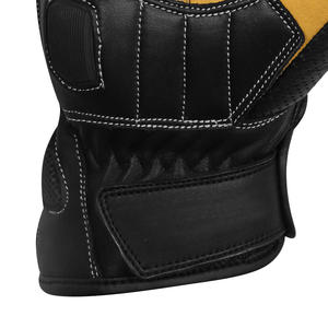 SAAR INDUSTRIES Leather Motorcycle Riding <b>Gloves</b> <b>Touch</b> <b>Screen</b> Breathable Non-Slip Full Finger Hook Loop Closure Universal Racing - Product Image 5