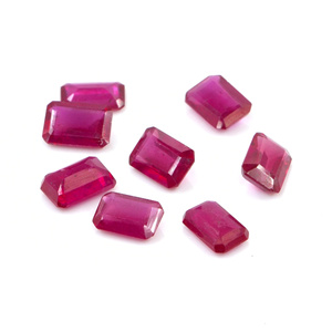 Rubis naturels de Bangkok, octogones calibrés 3x5mm, pierres précieuses de rubis naturelles facettées pour la fabrication de bijoux, prêtes à l'emploi - Product Image 3
