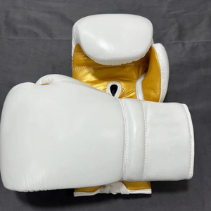 Gants de boxe à lacets personnalisés, gants de combat professionnels, gants de boxe en cuir pour l'entraînement, avec lacets au poignet - Product Image 3