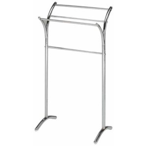 Moderno Toallero de Pie de 3 Niveles en Acero Dorado, Soporte de Toallas de Baño con Pedestal de Acero Sólido, Elegante Toallero Metálico Curvo para Baño - Product Image 2