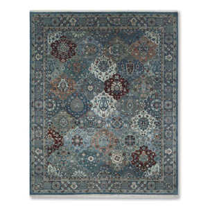 Alfombra Anudada a Mano de Lana y Seda con Base de Látex, Ecológica, Antideslizante, 1 Pieza para Uso Comercial - Product Image 1