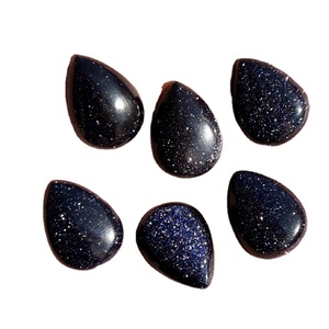 Pierre de soleil bleue poire forme Cabochon pierre précieuse pour la fabrication de bijoux anneaux collier pendentif Bracelet en gros pierres précieuses pierre de naissance - Product Image 1