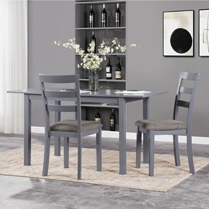Set di sedie da pranzo in stile fattoria 2 sedie da cucina in legno massello con gambe alte scaletta posteriore antiscivolo piedi robusti da pranzo - Product Image 6