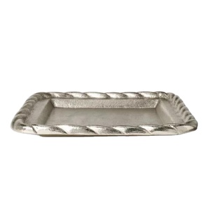Plateau décoratif en argent, artisanat, dernier design, plateaux de service en métal, fournitures pour hôtels et cafés, style unique, plateau à fruits et desserts 2026 - Product Image 1
