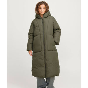 Veste matelassée personnalisée pour femme, collection hiver 2026, haute qualité, avec capuche, en duvet, long manteau d'hiver, nouveau design, OEM - Product Image 5