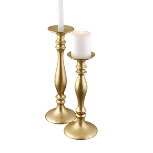 Brass <b>Candlestick</b> <b>Holder</b> Set Durable Metal Home Decoration Gold Finish Classic Design Decor Hotel Tabletop Candle <b>Holder</b> - Product Image 1