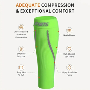 1 Par de Mangas de Compresión Elásticas para Piernas, Calcetines de Soporte para Pantorrillas para Correr, Fútbol, Baloncesto, Gimnasio y Senderismo POR AMAZING INDUSTRIES - Product Image 5