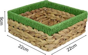 Paniers carrés en jacinthe d'eau pour le rangement, paniers de rangement faits à la main, vente en gros, écologiques, fabriqués au Vietnam - Product Image 3