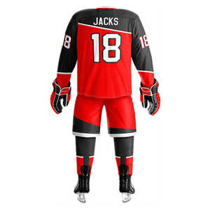 Ensembles d'uniformes de hockey sur glace à prix abordable – Maillot et pantalon inclus, sublimation personnalisée, respirant, OEM - Product Image 2