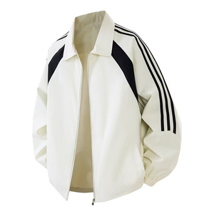 แจ็คเก็ตวาร์ซิตี้สไตล์วินเทจสำหรับทุกเพศ ขายส่ง ปักอักษรแบบ Letterman กันลม เป็นมิตรกับสิ่งแวดล้อม สตรีทแวร์ ทนทาน เหมาะสำหรับฤดูหนาว แบบเรียบๆ สไตล์เบสบอล - Product Image 1