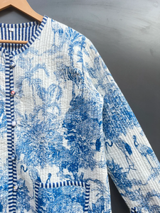 Edredón Acolchado Hecho a Mano en India, 100% Algodón Ecológico, Antiarrugas, Transpirable, de Secado Rápido, con Estampado Digital y Bolsillo Frontal, para Otoño/Invierno - Product Image 4