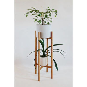 Support de plantes en bois élégant pour intérieur, support de pot de fleurs sur pied, présentoir pour plantes, décoration intérieure - Product Image 1
