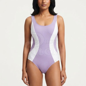 Traje de Baño de Una Pieza para Mujer, Estilo Deportivo, Personalizado, con Estampado por Sublimación, de Secado Rápido, Tejido Elástico, para Playa, Piscina y Deportes - Product Image 3