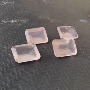 Piedra Preciosa Rectangular de Cuarzo Rosa Facetada, Piedra Suelta Calibrada Natural, Disponible en Todos los Tamaños - Product Image 6