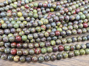 Cuentas de Piedra de Sangre de Dragón Natural, Lisas y Redondas, de 4mm, 6mm, 8mm, 10mm, 15 Pulgadas, Cuentas Sueltas para Fabricación de Joyería DIY - Product Image 3