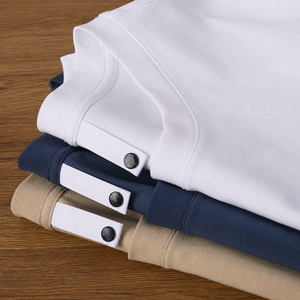T-shirt pour homme 100% coton, couleur unie, col rond, manches courtes, coupe classique, style décontracté, jersey tricoté, design uni - Product Image 2