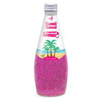 OEM 290ml fles puree basilicumzaad drank kokoswater drakenvrucht smaak NFC Halal gecertificeerd