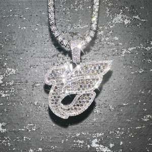 Pendentif Lettre Hip Hop Iced Out en Argent 925 avec Diamant Moissanite VVS, Logo Initial, Pendentif Prénom Homme pour Cadeau - Product Image 5