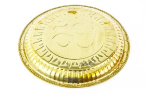 Brass Om Engraved <strong>Pooja</strong> <strong>Thali</strong> Plate Handcrafted Traditional <strong>Aarti</strong> Plate For Home Temple Rituals Festival Decor Gifts - Product Image 4