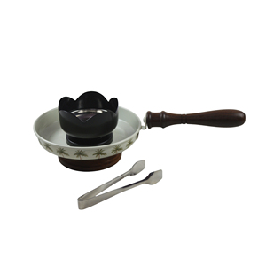 Brûleur à Bakhoor en Acier Artisanal Zikra avec Poignée en Bois – Écologique, Durable, Traditionnel Arabe, Support pour Charbon d'Encens - Product Image 6