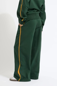 Pantalones deportivos de mujer de algodón grueso extragrandes de cintura media con pierna recta y cordón ajustable - Product Image 3