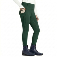 Vêtements d'équitation pour filles de haute qualité sur mesure, faible MOQ, culotte d'équitation taille haute pleine longueur, antidérapante, silicone, extensible dans quatre directions