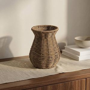 Eco Friendly Handwoven Rattan <b>Vase</b> Natural <b>Wicker</b> Plant Pot for Dried Flowers and Boho Home Decor At Wholesale Price - Product Image 6