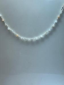 <b>Cats</b> Eye Gemstone Beaded Chain <b>Necklace</b> 925 Sterling <b>Silver</b> Indian Hindu Jewelry for Women's Wedding Party Gift - Product Image 3
