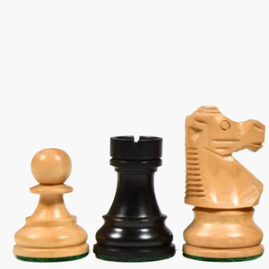 Pièces d'échecs Lardy françaises de reproduction exclusive, hauteur des rois 3 pouces, en bois d'ébène et de buis, au meilleur prix - Product Image 1