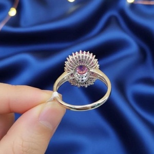 Pink Sapphire Engagement <b>Ring</b> 925 Sterling Silver 14K White Gold Plated Handmade Luxury Bridal Jewelry Gift - Product Image 4