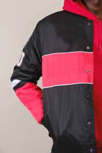 Chaquetas universitarias de satén de alta calidad para hombres Nueva llegada Chaqueta de moda abotonada personalizada para hombres - Product Image 5