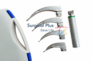 Laryngoscope ORL de qualité supérieure avec 4 lames Macintosh en fibre optique, en acier inoxydable réutilisable, pour anesthésie ORL, certifié CE - Product Image 3