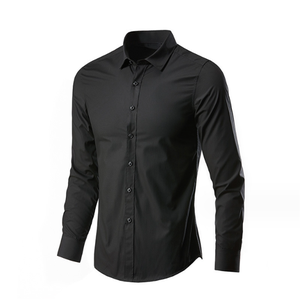 Dress Casual <b>Shirts</b> Slim Fit Long Sleeve Solid <b>Color</b> Button Front Polyester Cotton Custom OEM Premium Men's <b>Shirts</b> - Product Image 3