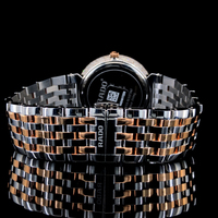 Reloj Mecánico de Lujo para Hombre, Moderno, en Oro Rosa, Caja de Acero Inoxidable de 40 mm, Esfera de Cristal, Movimiento Analógico ETA, Bisel con Diamantes