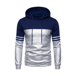 Wholesale Men's Winter 100% Cotton <b>Fleece</b> Hoodie 2 Color Solid Lined Pullover Hooded Sweatshirt Casual Plain Dyed Polyester Cott - Product Image 3