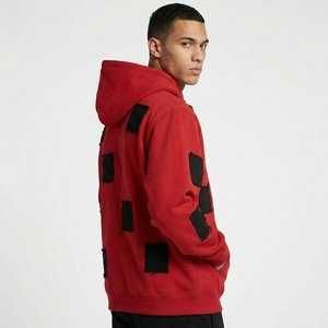 Sudadera con capucha para hombre de corte regular, bordada con patchwork, estilo streetwear personalizado, con apliques desgastados, de tejido grueso - Product Image 5