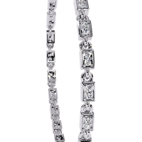 Bracelet tennis classique en argent 925 avec moissanite taille baguette, serti en canal, maillons géométriques, pour femme, usage quotidien