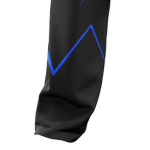 Pantalon de survêtement sportif noir pour homme, taille élastique, séchage rapide, motif imprimé par sublimation, léger, idéal pour l'été - Product Image 2