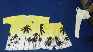 Custom Design Cotton Shorts Shirt Set Top Quality Breathable Summer T-Shirt Sets 3D Sublimation Printed Shorts Set for Men - Product Image 5